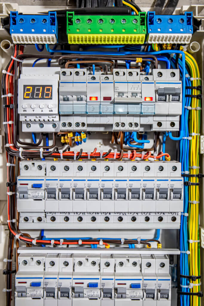 quadro de distribuição de energia